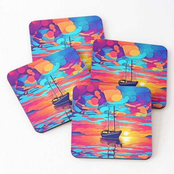 Item preview, Sunset Sailboat Dreamscape designed and sold by Health And Fitness Posts e-Store.