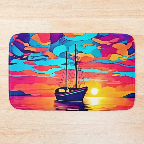 Item preview, Sunset Sailboat Dreamscape designed and sold by Health And Fitness Posts e-Store.