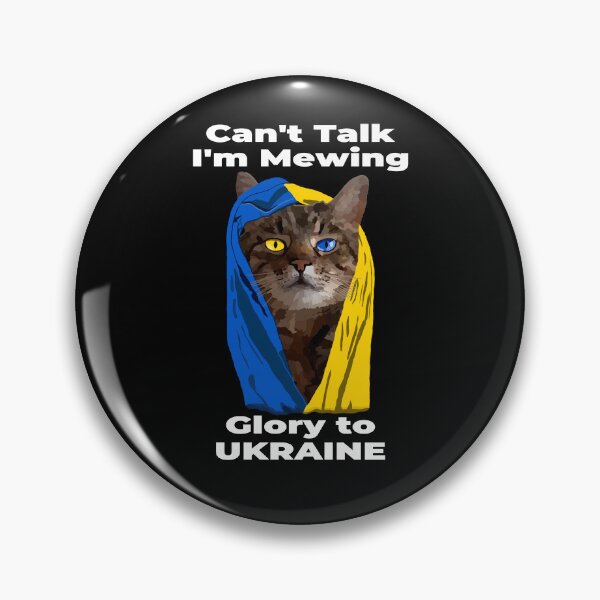 Item preview, Ukraine Shirt Can't Talk I'm Mewing Glory To Ukraine Meowing Cat designed and sold by Aide.