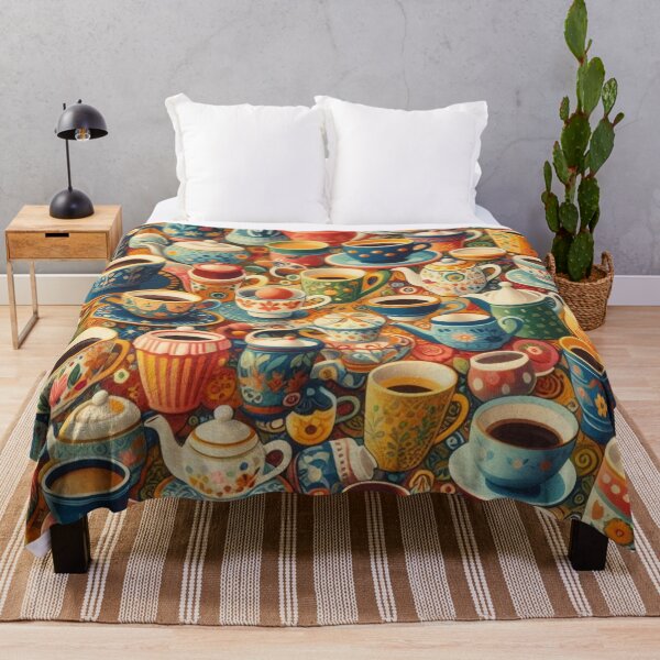Item preview, Cup Pattern Fabric: Playful Elegance with a Touch of Whimsy designed and sold by Rui Fernandes.