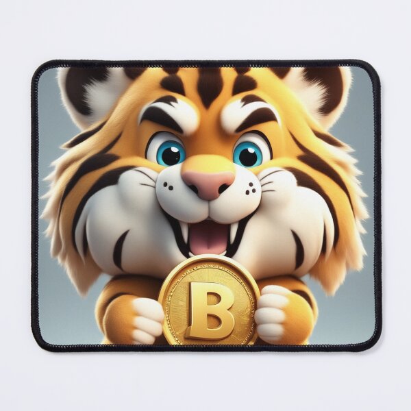 Item preview, Muscular Tiger Holding Gold Coin Cartoon Vector Icon designed and sold by hjian8219.