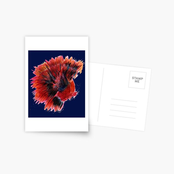 Abstract Betta Fish Postcard