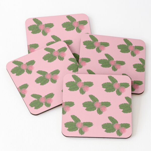 Item preview, Pink Green Pretty Mimosa Flower Pattern designed and sold by SZPdezigns.