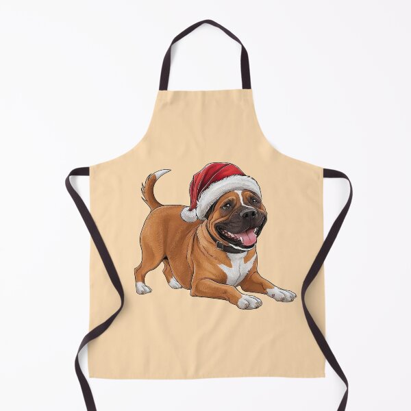 Item preview, Cute Funny Boerboel In Christmas Hat designed and sold by canvadreamer444.