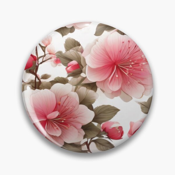 Item preview, Pink Japanese Sakura Roses,Flowers Leave Pattern. designed and sold by SuraSu.