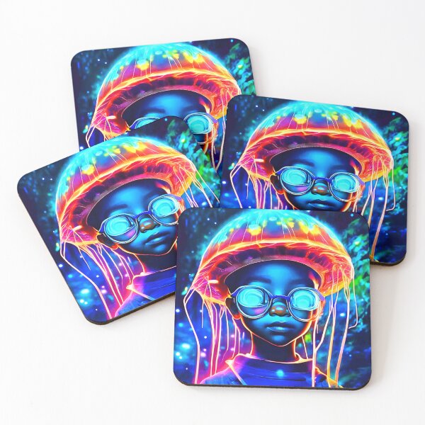 Item preview,  Neon Jellyfish Child Vision designed and sold by Health And Fitness Posts e-Store.