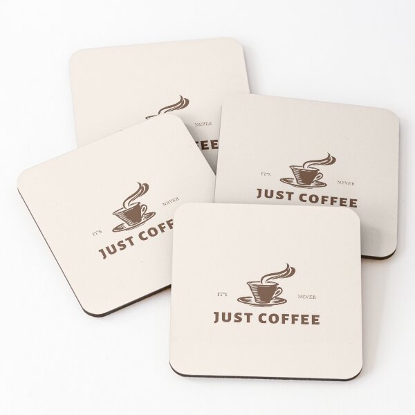 Item preview, It’s Never Just Coffee Shop Logo Design designed and sold by aestheticqueen.