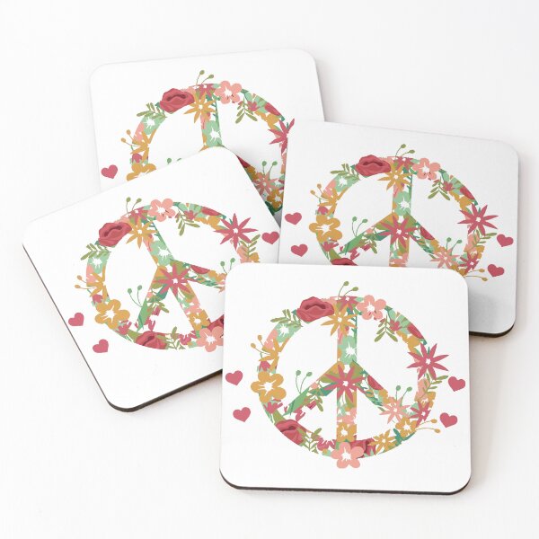 Item preview, Peace Sign And Flowers Global Peace World Peace Day No War designed and sold by farhanhafeez.