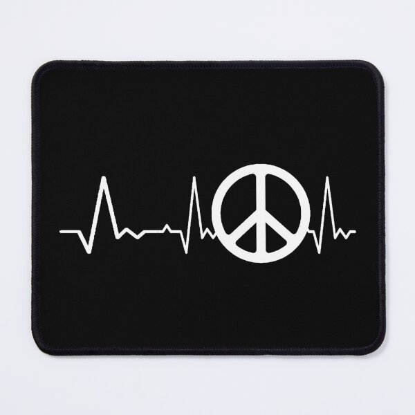 Item preview, Heartbeat Peace Sign Global Peace World Peace Day No War designed and sold by farhanhafeez.