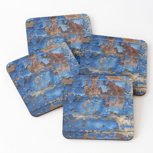 Item preview, distressed western country aqua blue rustic barn wood designed and sold by LEILA ART SPACE.
