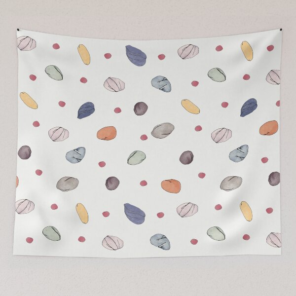 Item preview, Colorful stones pattern. Hand painted. Watercolor designed and sold by Origillus.
