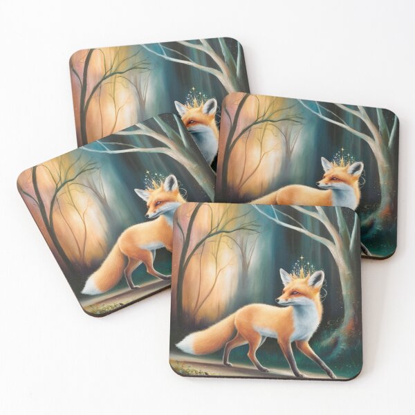 Item preview, Whimsical Fox. Fantasy cute fox, magical forest, enchanting woodland, vintage fox designed and sold by FoxVibes.
