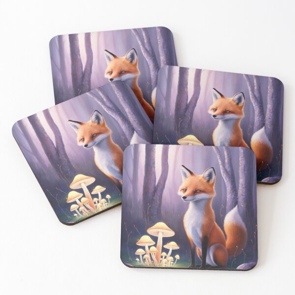 Item preview, Whimsical Fox. Fantasy cute fox, magical forest, enchanting woodland, vintage fox designed and sold by FoxVibes.