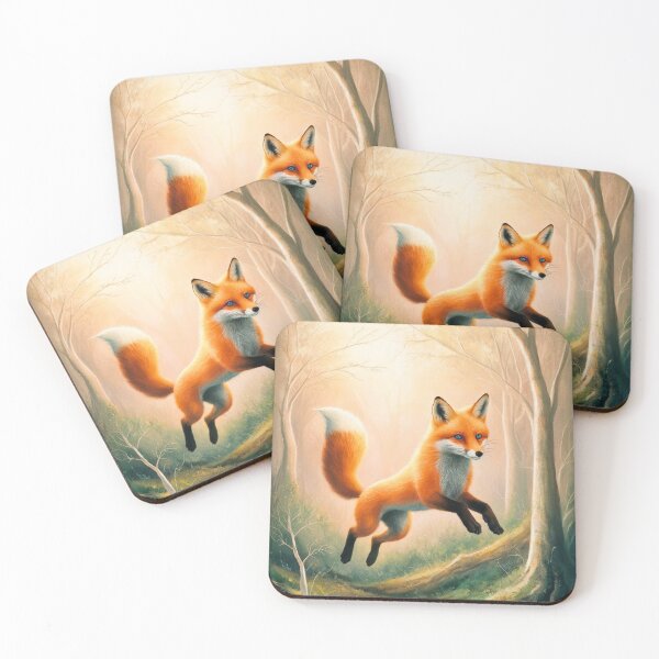 Item preview, Whimsical Fox. Fantasy cute fox, magical forest, enchanting woodland, vintage fox designed and sold by FoxVibes.