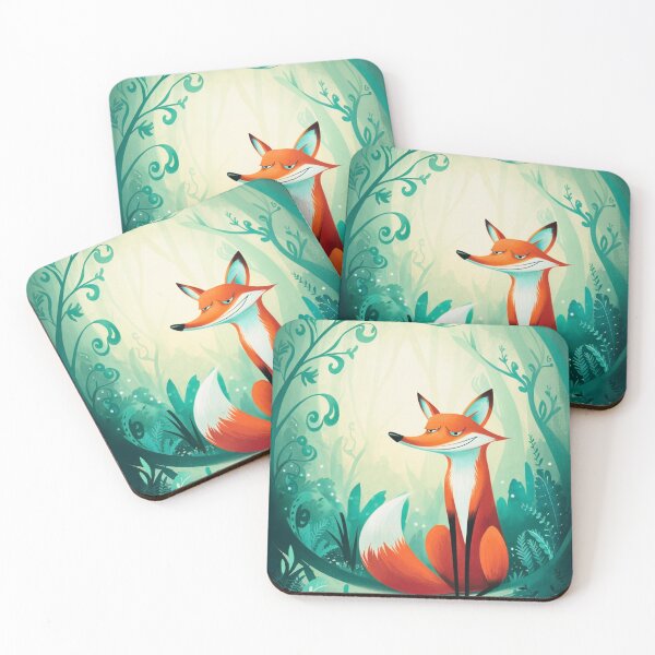 Item preview, Whimsical Fox. Fantasy cute fox, magical forest, enchanting woodland, vintage fox designed and sold by FoxVibes.