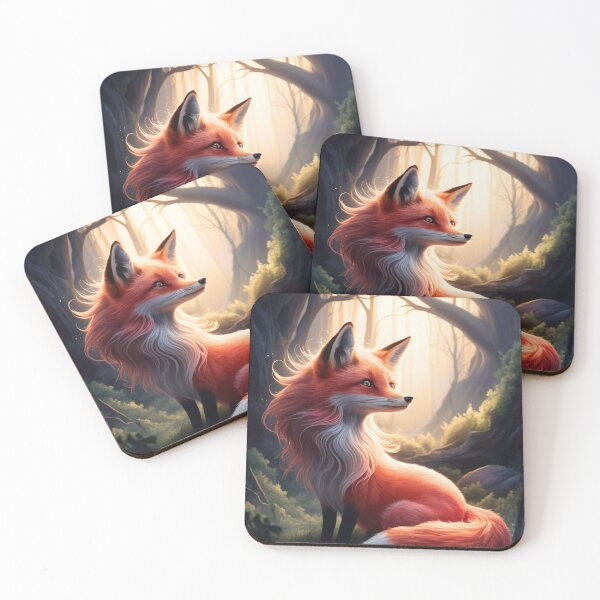 Item preview, Whimsical Fox. Fantasy cute fox, magical forest, enchanting woodland, vintage fox designed and sold by FoxVibes.