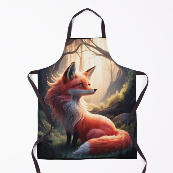 Item preview, Whimsical Fox. Fantasy cute fox, magical forest, enchanting woodland, vintage fox designed and sold by FoxVibes.