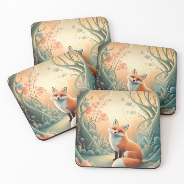 Item preview, Whimsical Fox. Fantasy cute fox, magical forest, enchanting woodland, vintage fox designed and sold by FoxVibes.