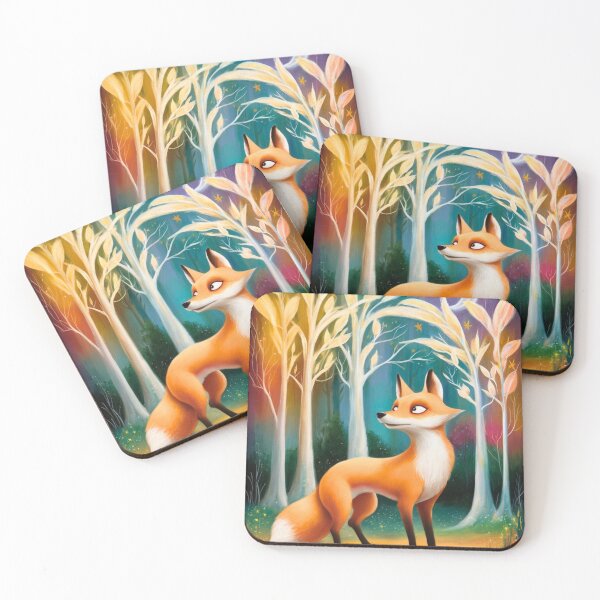 Item preview, Whimsical Fox. Fantasy cute fox, magical forest, enchanting woodland, vintage fox designed and sold by FoxVibes.