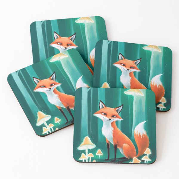 Item preview, Whimsical Fox. Fantasy cute fox, magical forest, enchanting woodland, vintage fox designed and sold by FoxVibes.