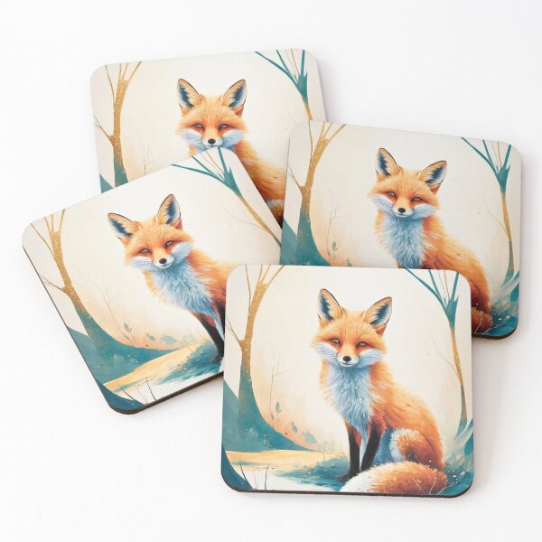 Item preview, Whimsical Fox. Fantasy cute fox, magical forest, enchanting woodland, vintage fox designed and sold by FoxVibes.