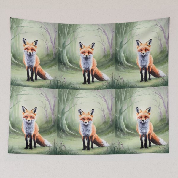 Item preview, Whimsical Fox. Fantasy cute fox, magical forest, enchanting woodland, vintage fox designed and sold by FoxVibes.