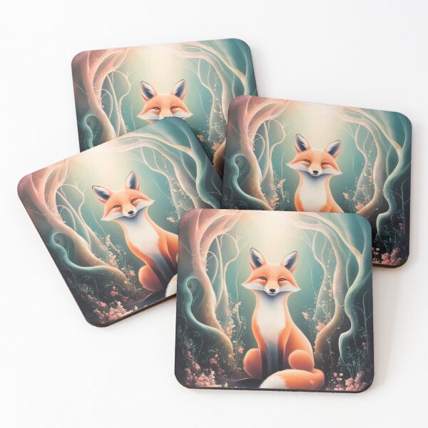 Item preview, Whimsical Fox. Fantasy cute fox, magical forest, enchanting woodland, vintage fox designed and sold by FoxVibes.
