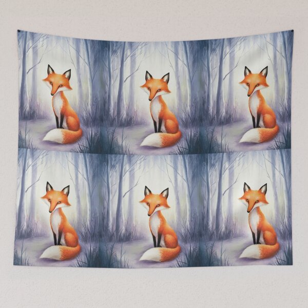 Item preview, Whimsical Fox. Fantasy cute fox, magical forest, enchanting woodland, vintage fox designed and sold by FoxVibes.