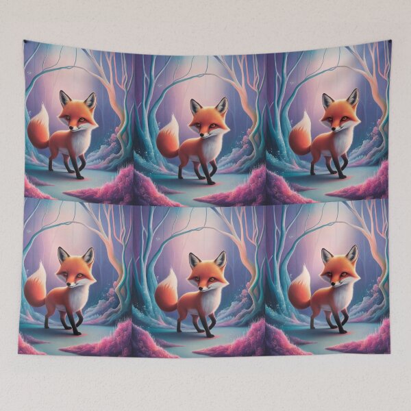 Item preview, Whimsical Fox. Fantasy cute fox, magical forest, enchanting woodland, vintage fox designed and sold by FoxVibes.