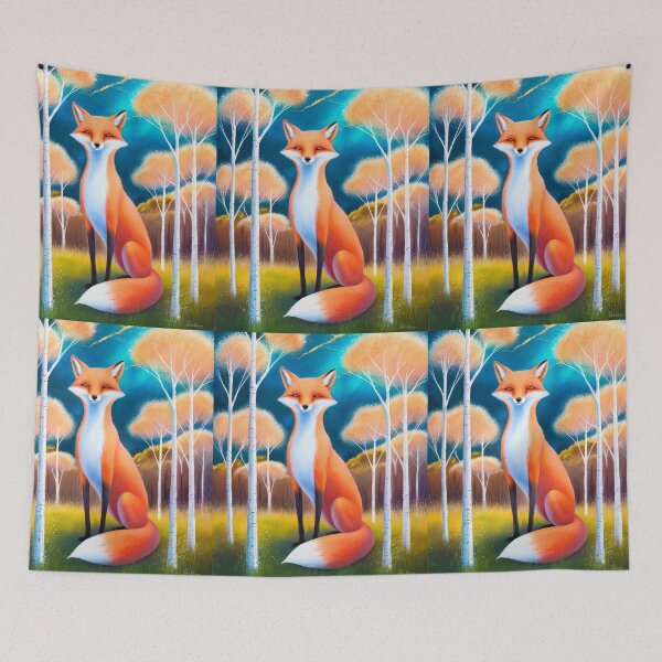 Item preview, Whimsical Fox. Fantasy cute fox, magical forest, enchanting woodland, vintage fox designed and sold by FoxVibes.