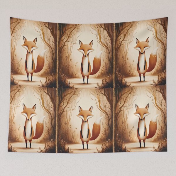 Item preview, Whimsical Fox. Fantasy cute fox, magical forest, enchanting woodland, vintage fox designed and sold by FoxVibes.