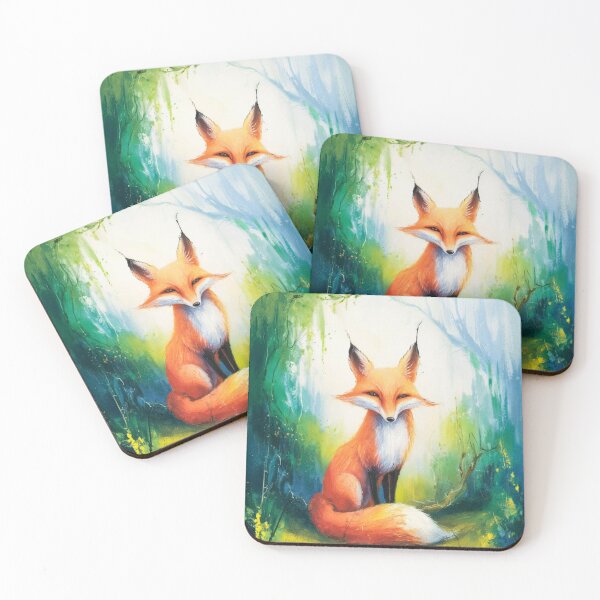 Item preview, Whimsical Fox. Fantasy cute fox, magical forest, enchanting woodland, vintage fox designed and sold by FoxVibes.