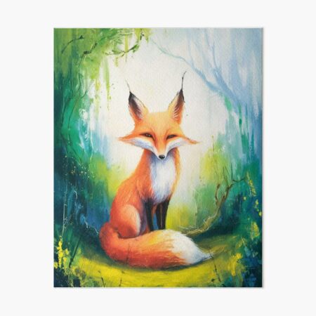 Item preview, Whimsical Fox. Fantasy cute fox, magical forest, enchanting woodland, vintage fox designed and sold by FoxVibes.