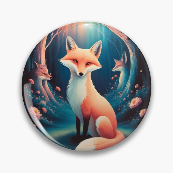 Item preview, Whimsical Fox. Fantasy cute fox, magical forest, enchanting woodland, vintage fox designed and sold by FoxVibes.