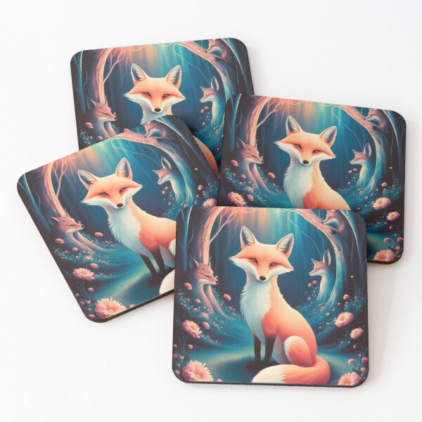 Item preview, Whimsical Fox. Fantasy cute fox, magical forest, enchanting woodland, vintage fox designed and sold by FoxVibes.
