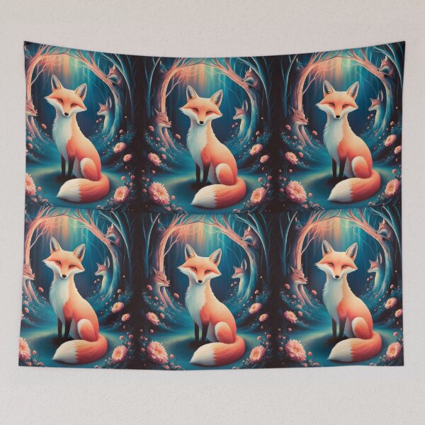 Item preview, Whimsical Fox. Fantasy cute fox, magical forest, enchanting woodland, vintage fox designed and sold by FoxVibes.