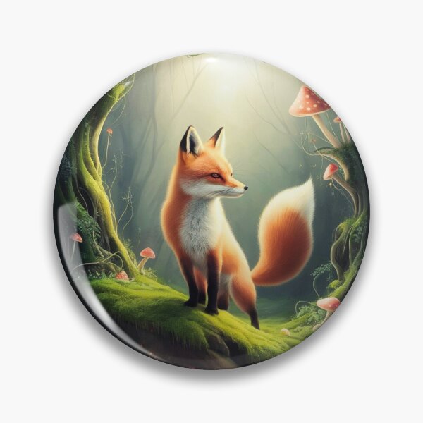Item preview, Whimsical Fox. Fantasy cute fox, magical forest, enchanting woodland, vintage fox designed and sold by FoxVibes.