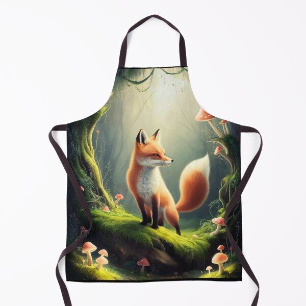 Item preview, Whimsical Fox. Fantasy cute fox, magical forest, enchanting woodland, vintage fox designed and sold by FoxVibes.