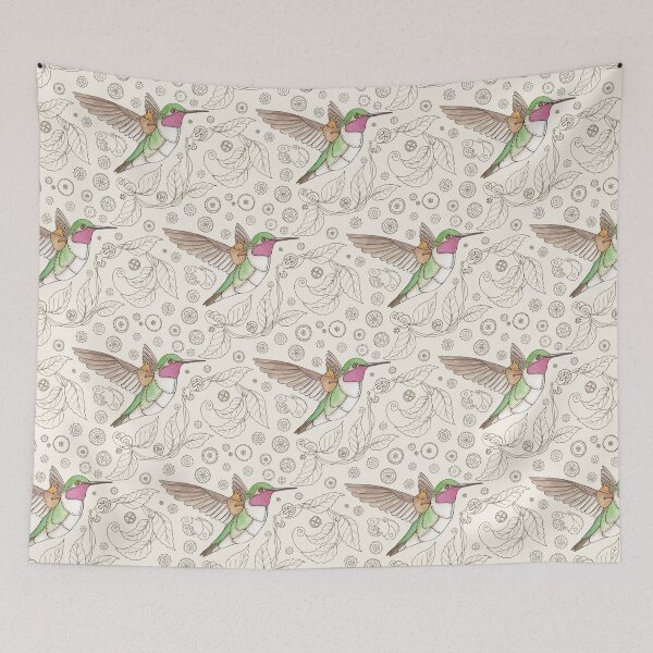 Item preview, Clockwork Hummingbird steampunk illustration designed and sold by HazelFisher.