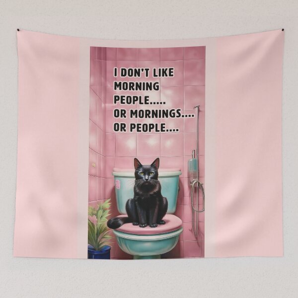 Item preview, funny black cat quotes designed and sold by La Loca.