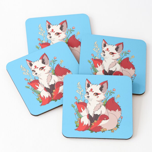 Item preview, Kitsune - fox flower garden  designed and sold by SheboahArt.