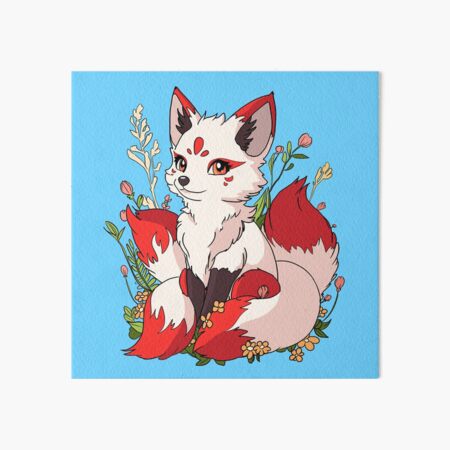 Item preview, Kitsune - fox flower garden  designed and sold by SheboahArt.