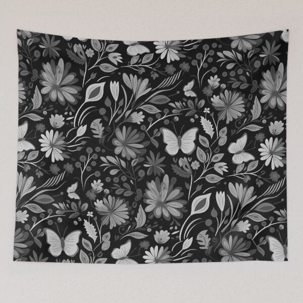 Item preview, Midnight Garden - Retro Floral Pattern designed and sold by Equinox-Ds.