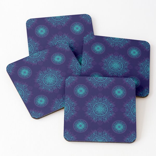 Item preview, Copy of Mandala pattern - aqua designed and sold by CoffinBoneArt.