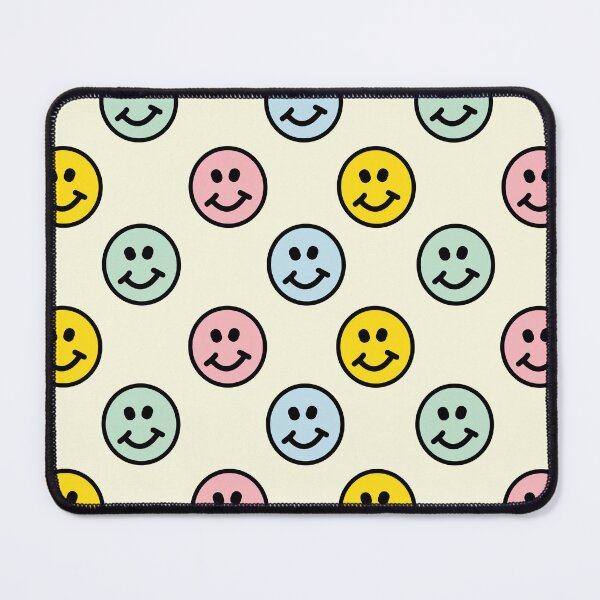 Item preview, Preppy smile face pastel color pattern designed and sold by fluffyfamcraft.