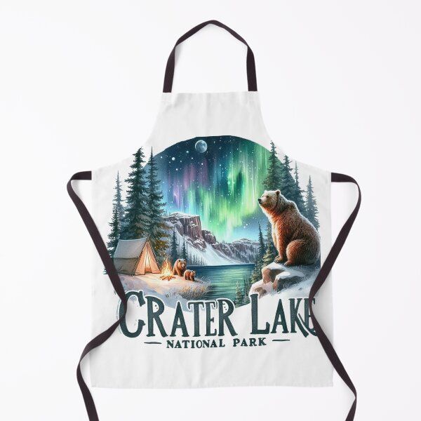 Item preview, Crater Lake National Park Winter Camping Grizzly Bears Retro designed and sold by clintang.