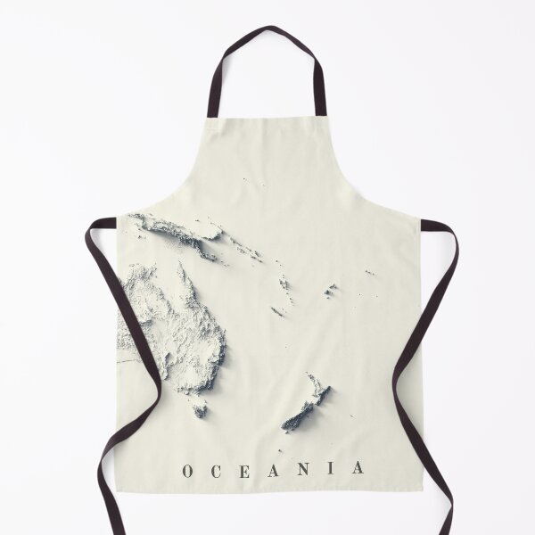 Item preview, Oceania Shaded Relief Map 3D digitally-rendered designed and sold by ThinkAboutMaps.