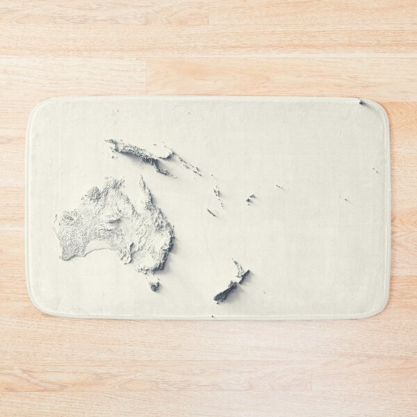 Item preview, Oceania Shaded Relief Map 3D digitally-rendered designed and sold by ThinkAboutMaps.