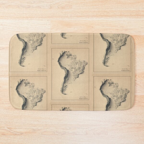 Item preview, South America Shaded Relief 3D Map digitally-rendered designed and sold by ThinkAboutMaps.