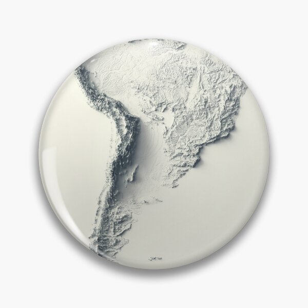 Item preview, South America Shaded Relief 3D Map digitally-rendered designed and sold by ThinkAboutMaps.